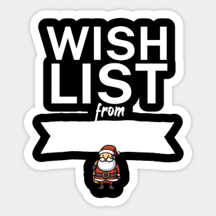 Wish list from Sticker